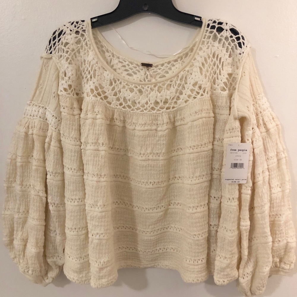 NEW! Free People Someday Crochet Sweater XS